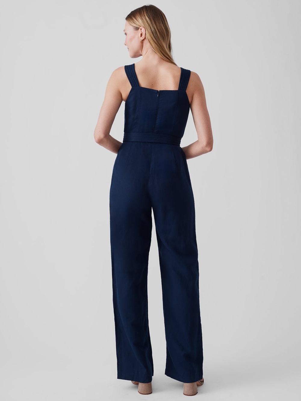 J McLaughlin Desdemona Jumpsuit in Navy Blue Size 4 New With Tags - Picture 2 of 9